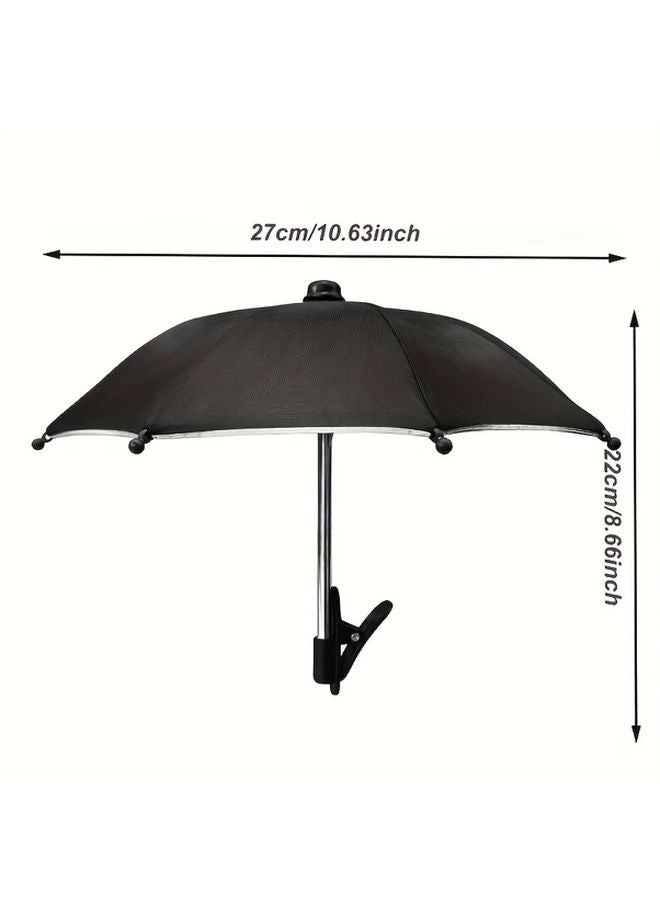 2pcs Pink Mini Sunshade Umbrella with Clip for Outdoor Photography UV Protection Anti Glare - Image 3