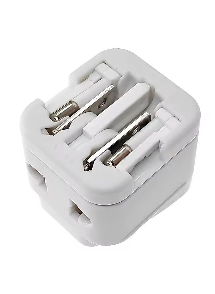 blupebble PassPort Go Universal Travel Adapter | 195 Country Compatibility | All-in-One Plug for UK/US/EU/AU | Compact, TSA-Friendly, Safe for Phones, Laptops, Hair Dryers | White - Image 2