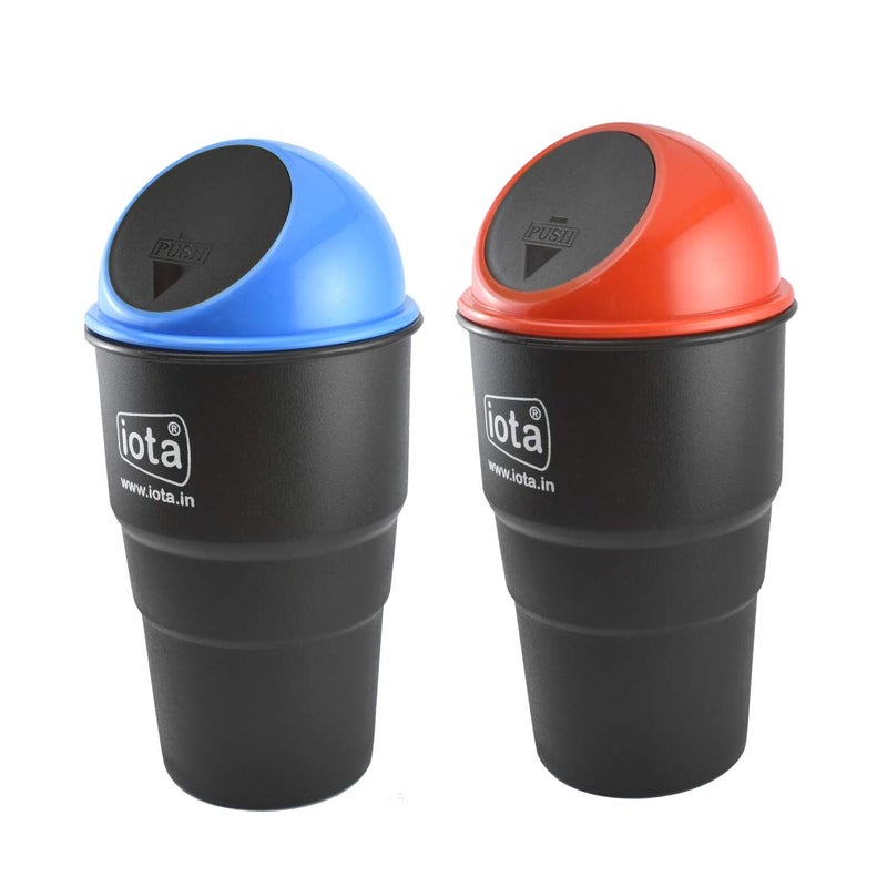 iota iota Mini Car Trash Bin Can Holder Dustbin Combo Pack of 2 manufacture with fresh virgin abs plastic  - Image 1