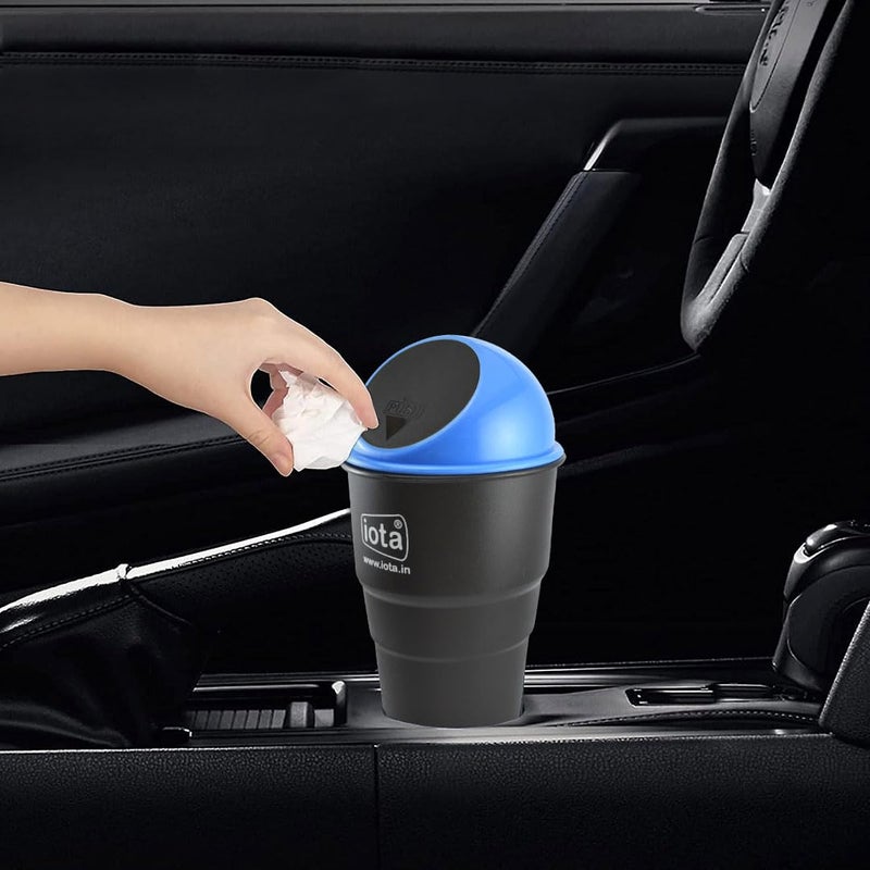 iota iota Mini Car Trash Bin Can Holder Dustbin Combo Pack of 2 manufacture with fresh virgin abs plastic  - Image 3
