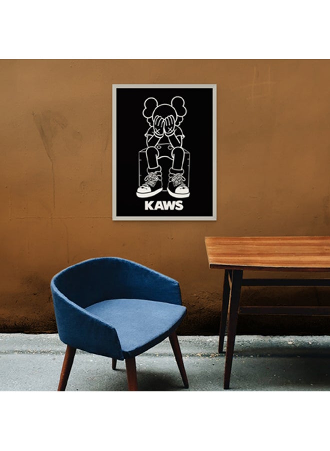 آرت دیکور  ديكور فني مؤطر صورة فنية جميلة طباعة KAWS Pop عمل فني معاصر مبدع لغرفة المعيشة وغرفة النوم والمكتب والاستديو ديكور المنزل - Image 3