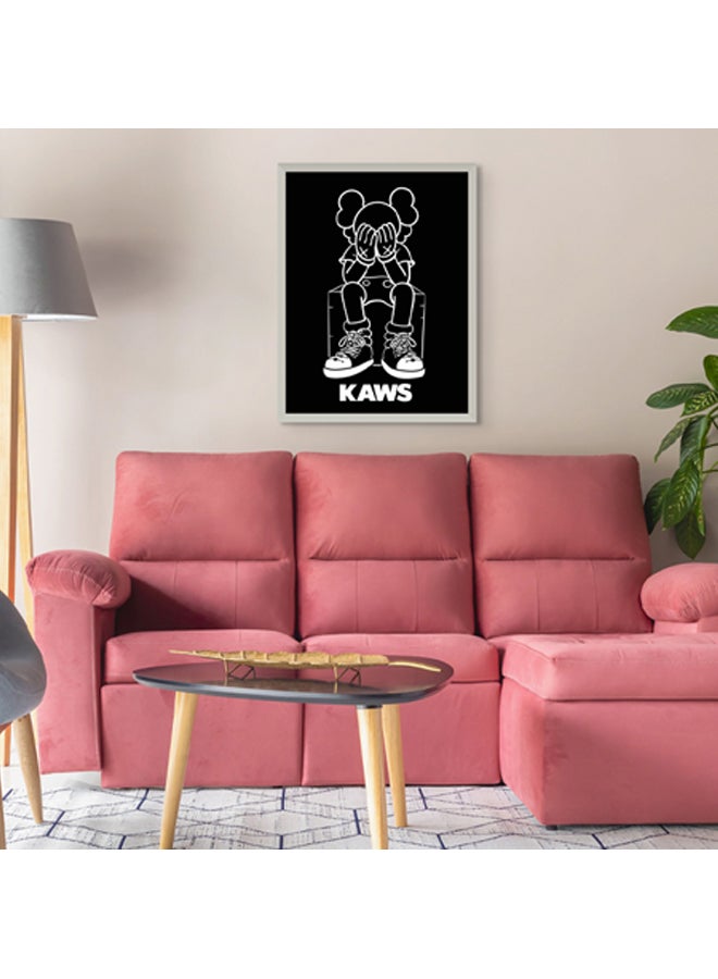 آرت دیکور  ديكور فني مؤطر صورة فنية جميلة طباعة KAWS Pop عمل فني معاصر مبدع لغرفة المعيشة وغرفة النوم والمكتب والاستديو ديكور المنزل - Image 2