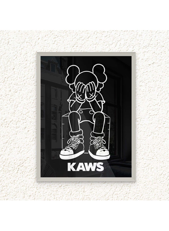 آرت دیکور  ديكور فني مؤطر صورة فنية جميلة طباعة KAWS Pop عمل فني معاصر مبدع لغرفة المعيشة وغرفة النوم والمكتب والاستديو ديكور المنزل - Image 1