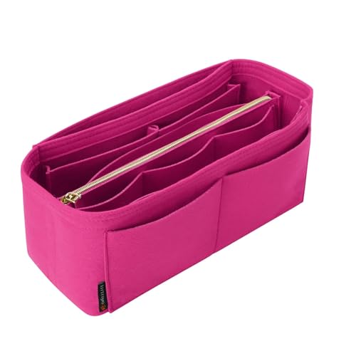 OMYSTYLE Rosy Large Organizer Insert, Felt Tote Bag Organizer Insert with 5 Sizes, Handbag Dividers for Inside Purse, Compatible with Longchamp, Neverful, Speedy and More - Image 2