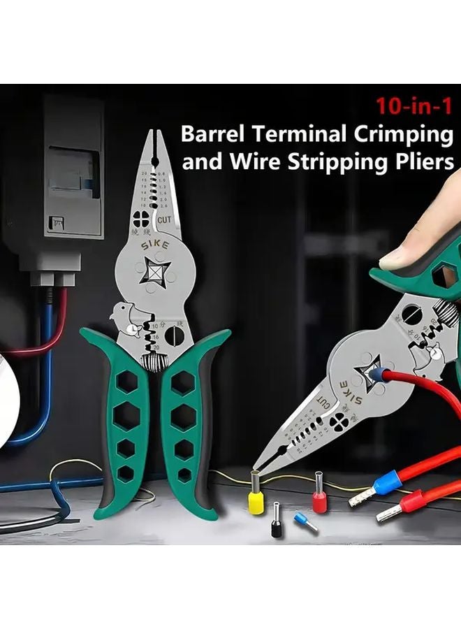 كماشة كهربائي متعددة الوظائف للواجبات الثقيلة - قابلة لتجريد وتثبيت وقطع الأسلاك - Image 2