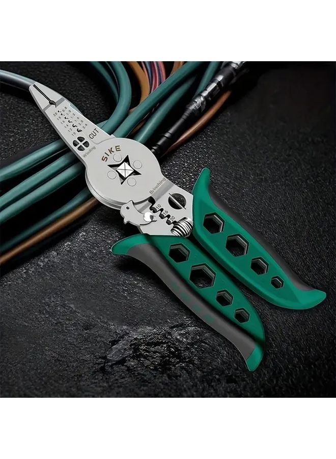 كماشة كهربائي متعددة الوظائف للواجبات الثقيلة - قابلة لتجريد وتثبيت وقطع الأسلاك - Image 1