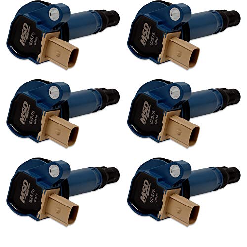 MSD Ignition 825765 Coil - Ford EcoBoost - 3.5L V6-3-Pin Connector - Blue - 6-Pack - Image 1