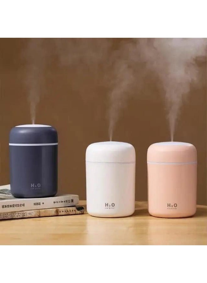 Small Humidifier Portable Electric Air Humidifier Aroma Diffuser Cool Mist Sprayer With Colorful Light For Home Car Office (White) - Image 4