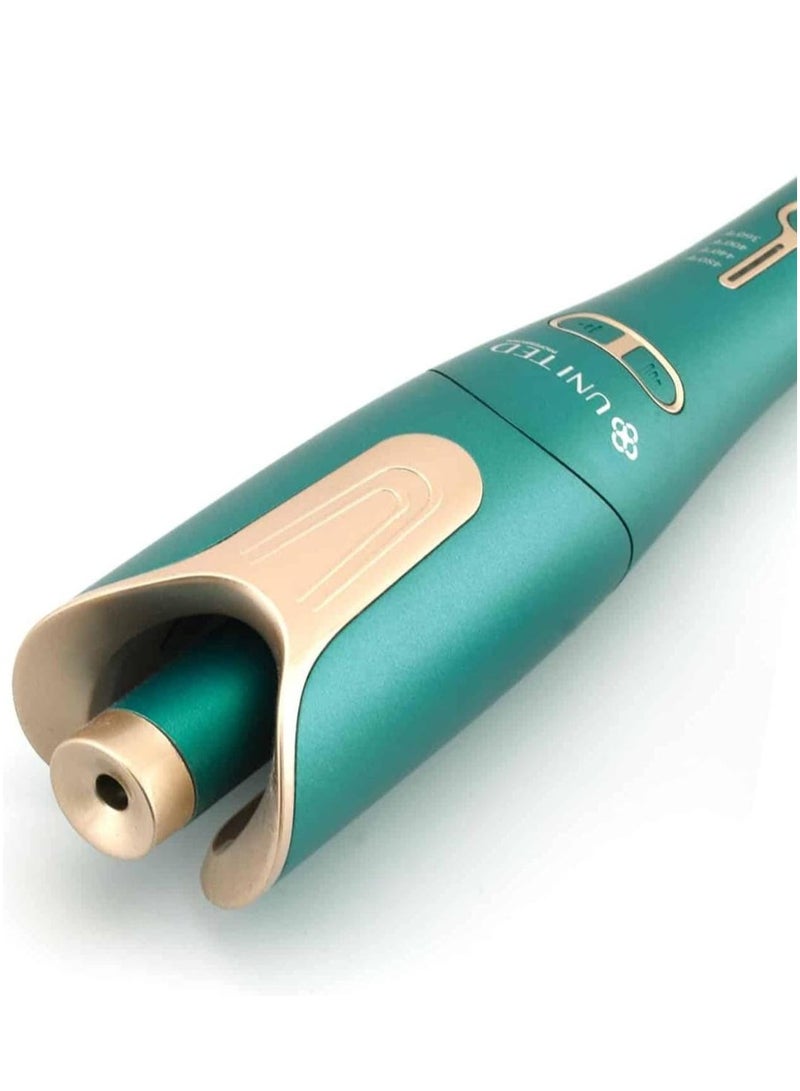 United Hair Curler With Digital Temp Display And Ceramic Heat Technology Green/Gold 450grams - Image 2