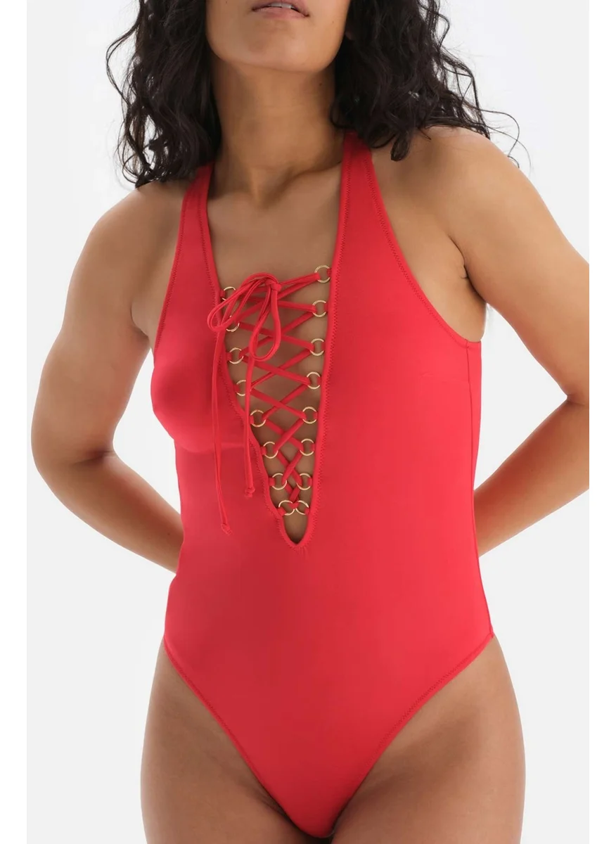 داجي Red String Swimsuit
