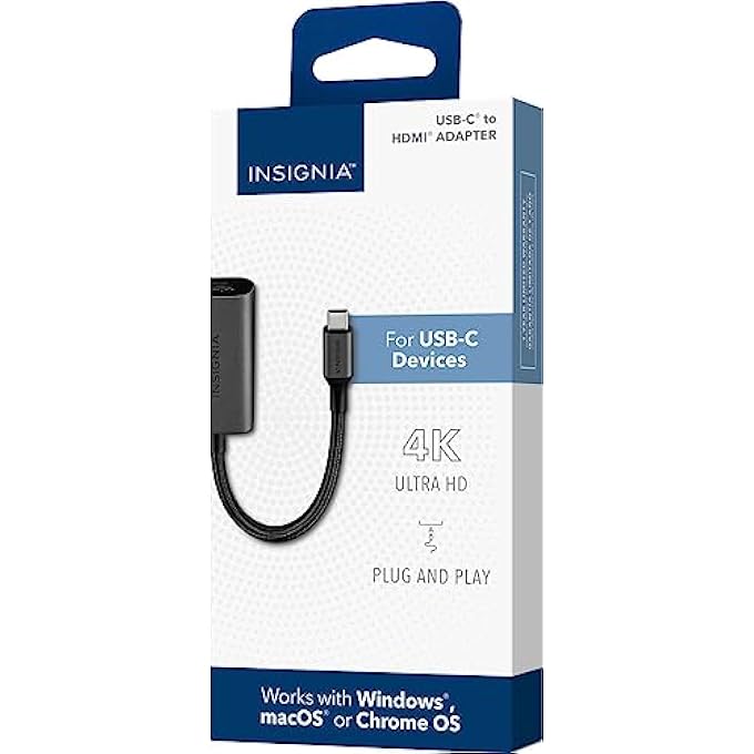 INSIGNIA USB-C TO HDMI ADAPTER (BLACK) - Image 1