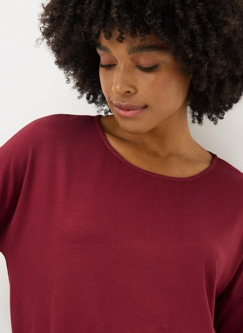 Matalan Burgundy Relaxed Long Sleeve Top
