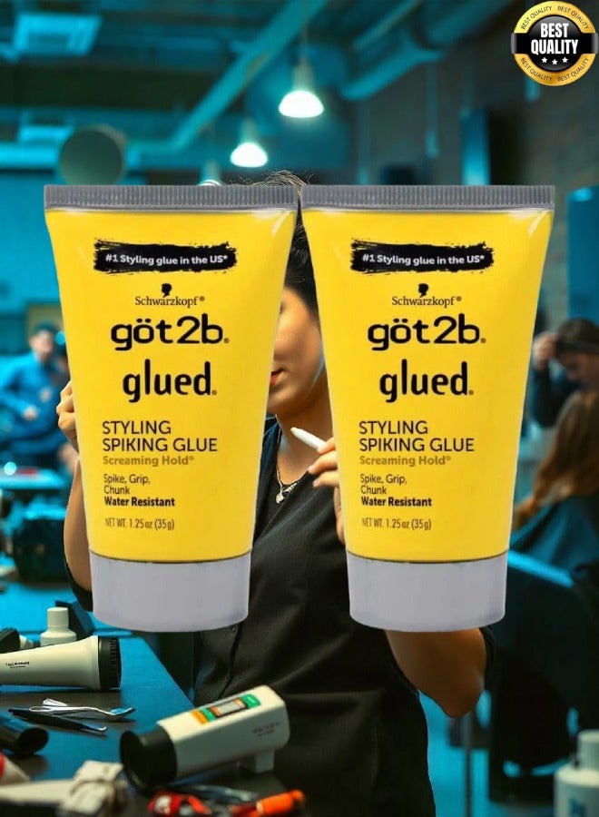 جوت تو بي 2 قطع صمغ جوت 2 بي المقاوم للماء لتصفيف الشعر وعمل قصة السبايكي للجنسين 35 جرام - Image 1