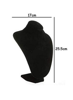 LINGWEI Jewelry Stand Neckmanniquin Necklace Holder Model Bust Stand Necklace Chain Jewelry Bust Neck Display Stand Holder Mannequin Black Velvet Necklace  - Image 2