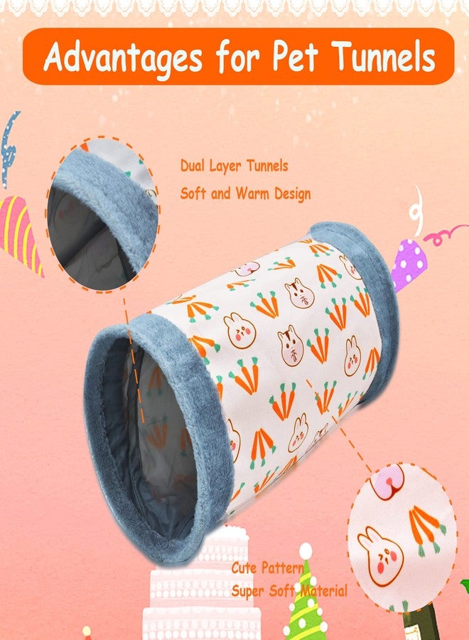 AFYHH Guinea-Pig Rabbit Tunnel-Tube Toys - Bunny Hamster Hideout Small Animal Activity Tunnels Hideaway Accessoies for Dwarf Rabbits Guinea Pigs Kitty (Pink) - Image 2