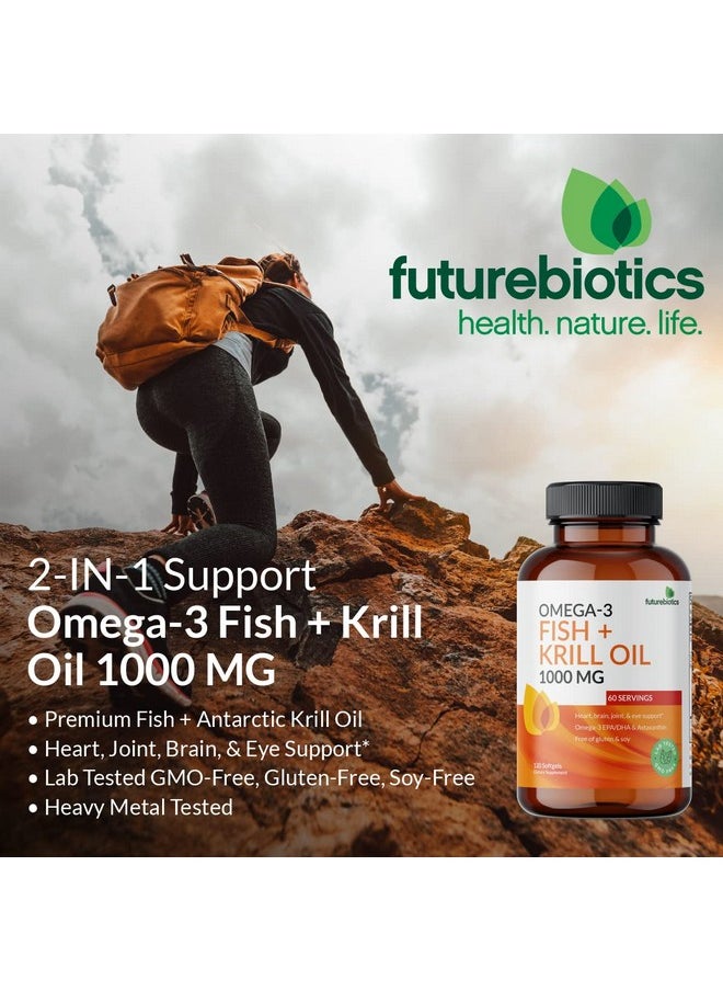 Omega3 Fish + Krill Oil 1000 Mg Omega3 Epa/Dha & Astaxanthin Nongmo 120 Softgels (60 Servings) - pzsku/Z9DDCF0F8F93F58467245Z/45/_/1695146176/47c93b17-7ca5-482d-99c1-5d2603831ec5