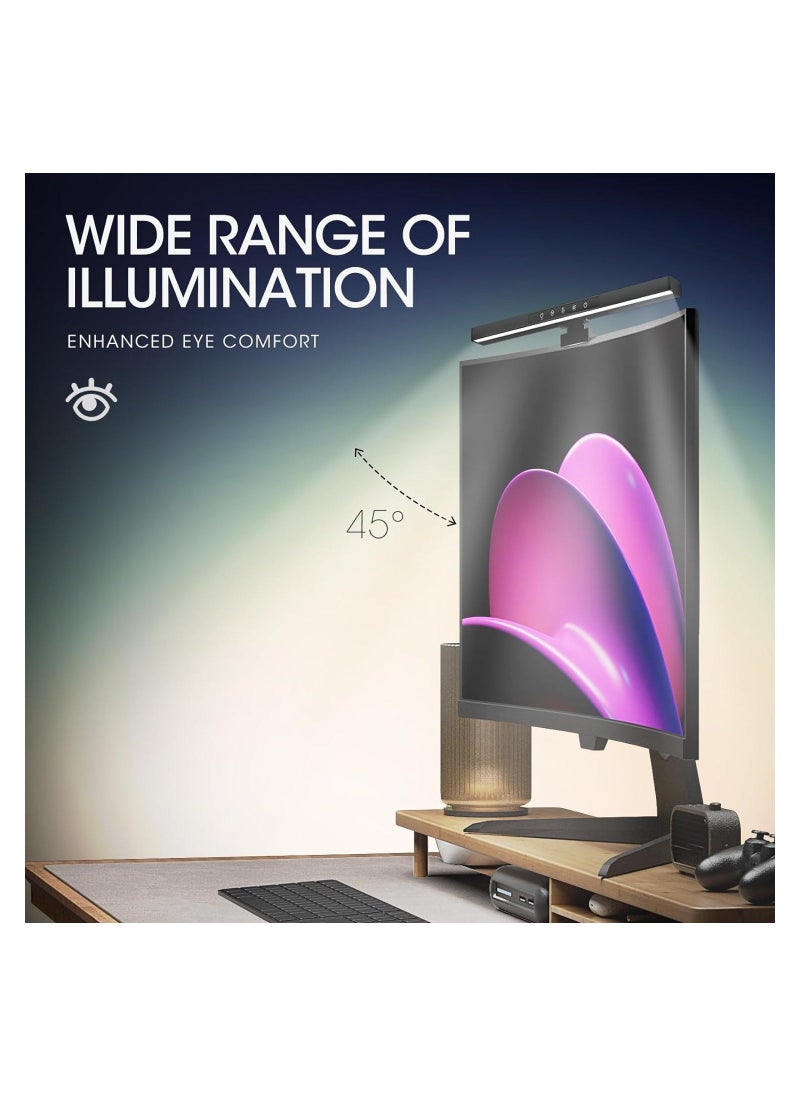 RGB Monitor Light Bar Backlight, Computer Light Bar for Eye Caring Touch Control 2 in 1 Dual Light Source, Monitor Desk Lamp Screen Monitor Light, for Desk Office Home Game, Colorful LED Light - Image 5