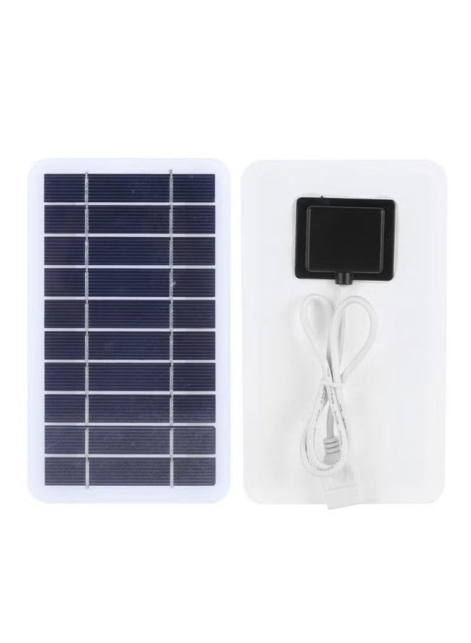 Solar Panel Charger 2W 5V, Outdoor Polycrystalline Silicon Solar Cell Camping Portable Power Solar Panel Mobile Power Supply for Mini Fan, Cellphone, Bicycle, Security Camera and Outdoor - Image 4