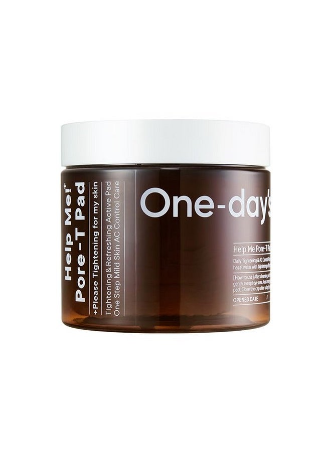 One-day's you - U] Help Me! Poret Pad 60 Pads Daily Use Toner Pad Pore Care Daily Pore Care Pore Improving Skin Moisturizing Low Acidity Korean Toner Pad Korean Skincare - Image 1