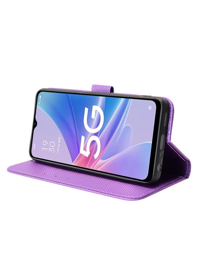 اس-توب جراب لهاتف OPPO A97 5G مصنوع من الجلد بتصميم ماسي - Image 4