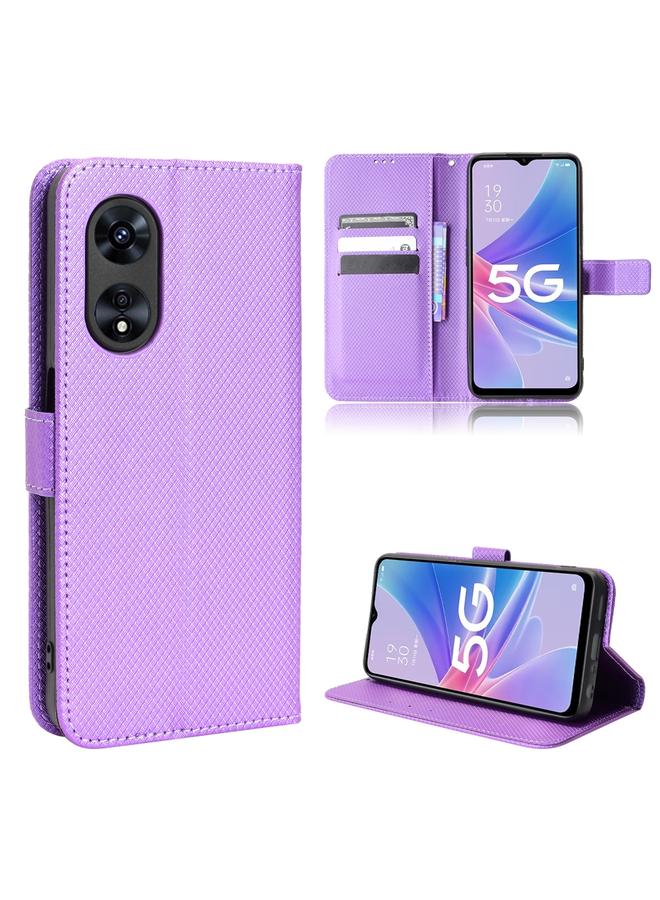 اس-توب جراب لهاتف OPPO A97 5G مصنوع من الجلد بتصميم ماسي - Image 1