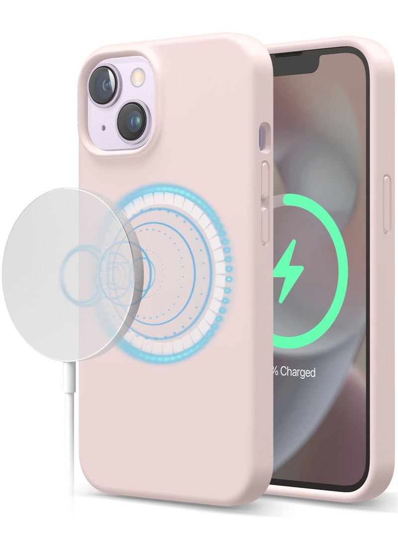 Elago Silicone Shockproof iPhone 14 Case Cover with MagSafe - Lovely Pink - Image 1