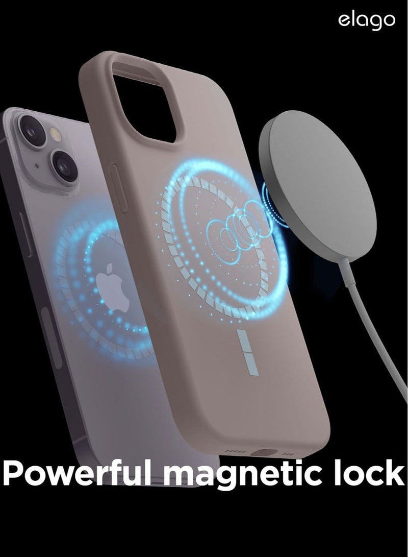 Elago Silicone Shockproof iPhone 14 Case Cover with MagSafe - Lovely Pink - Image 3
