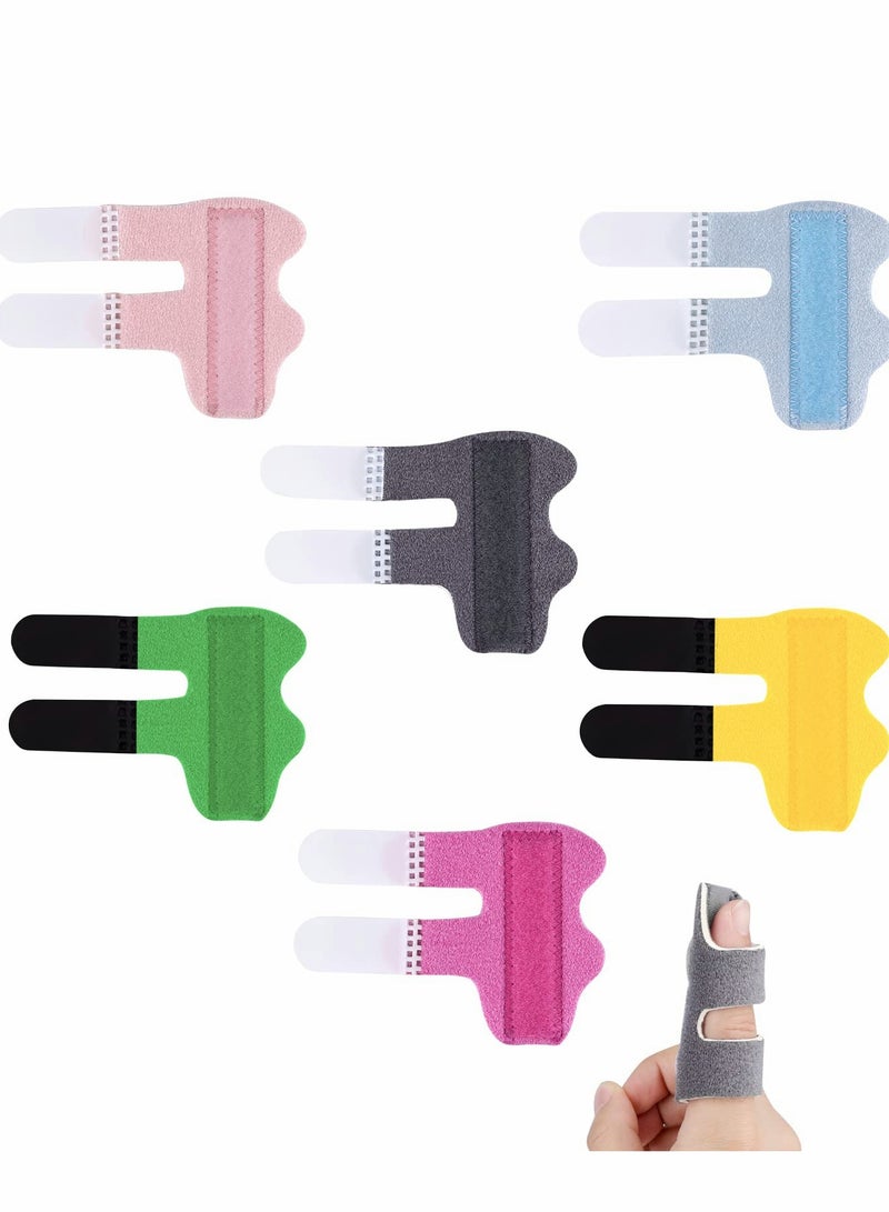KASTWAVE 6 Pcs Trigger Finger Splints, Finger Brace,Finger Knuckle Immobilization,Broken Finger Protector, Broken Fingers Straightening,Arthritis Relief,Pain Relief,Fits Index Finger,Middle Finger,Ring Finger - Image 1
