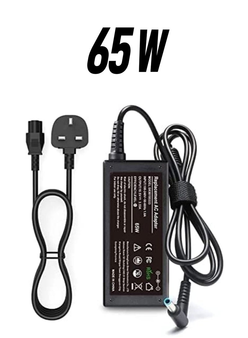NTECH 65W AC Laptop Charger Compatible With HP Pavilion x360 11/13/15 HP ProBook 640 G2 Stream 11/13/14/X2 ZBook 14u/G4/G5/15U 15 G3 Hp Envy x360 15-u010dx/15 u011dx Power Cord - Image 1