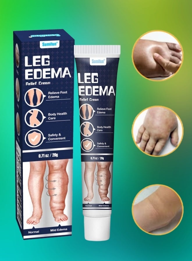 Sumifun Leg Edema Relief Cream Slimming Anti Edema Reduction Calf Swelling Ointment Leg Swelling Pain Relief Edema Elimination Cream Herbal Body Healthcare Cream Anti Edema Leg Cream 20g - Image 1