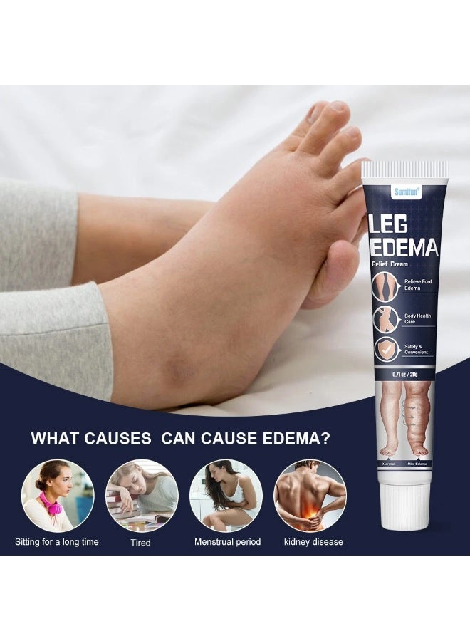 Sumifun Leg Edema Relief Cream Slimming Anti Edema Reduction Calf Swelling Ointment Leg Swelling Pain Relief Edema Elimination Cream Herbal Body Healthcare Cream Anti Edema Leg Cream 20g - Image 4