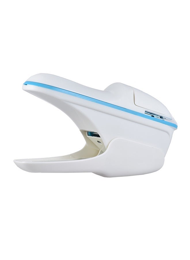 NIBEMINENT Hand-Held Mini Safe Staple Free Stapler White - Image 2