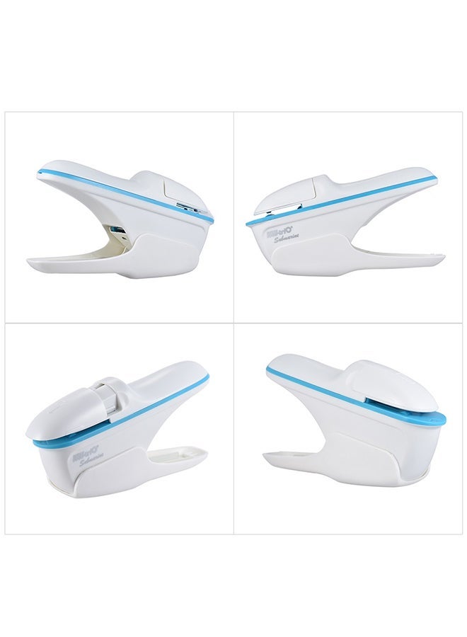 NIBEMINENT Hand-Held Mini Safe Staple Free Stapler White - Image 3