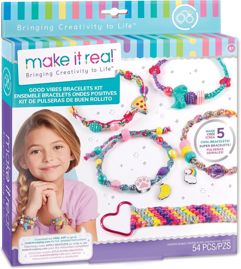 Make It Real Good Vibes Bracelet Kit - DIY Jewelry Making Set for Kids - Image 1