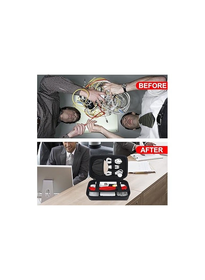 bovke Hard Electronics Organizer, Travel Cable Organizer Bag - Image 5