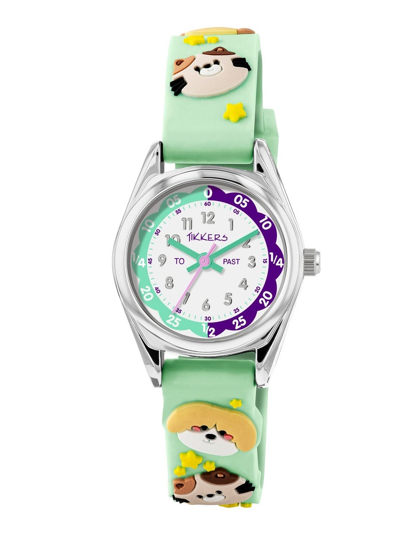 Tikkers 3D Animal Aqua Silicone Strap Watch - Image 1