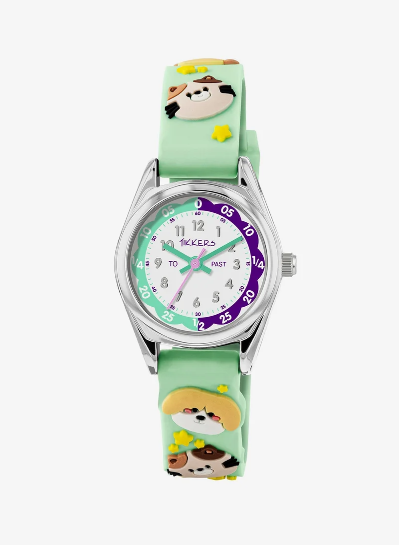 Tikkers Tikkers 3D Animal Aqua Silicone Strap Watch