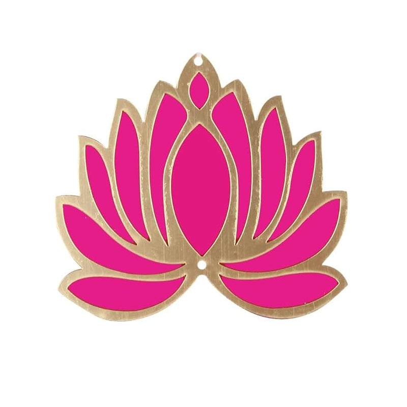 Laxmita Perfection Handmade Wall Decor Lotus for Home,Diwali Decor,Wedding and All Festival Decor (5 PCS-Pink/Raani).Double Layer MDF,Perfect for Mandir Temple - Image 2