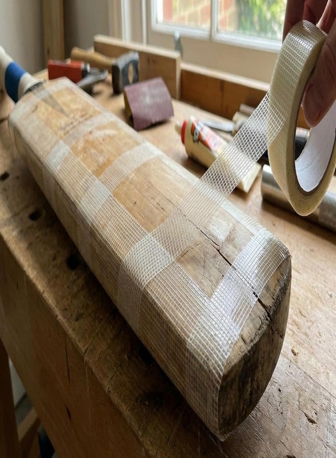 Mario Cross Filament Tape 48mm x 50m (2Inch)-Strong Fiberglass Tape for Cricket Bat Protection, Crack Repair & Bat Face Shielding, Strong Strapping & Export Box Sealing, Industrial Security Packaging - Image 2