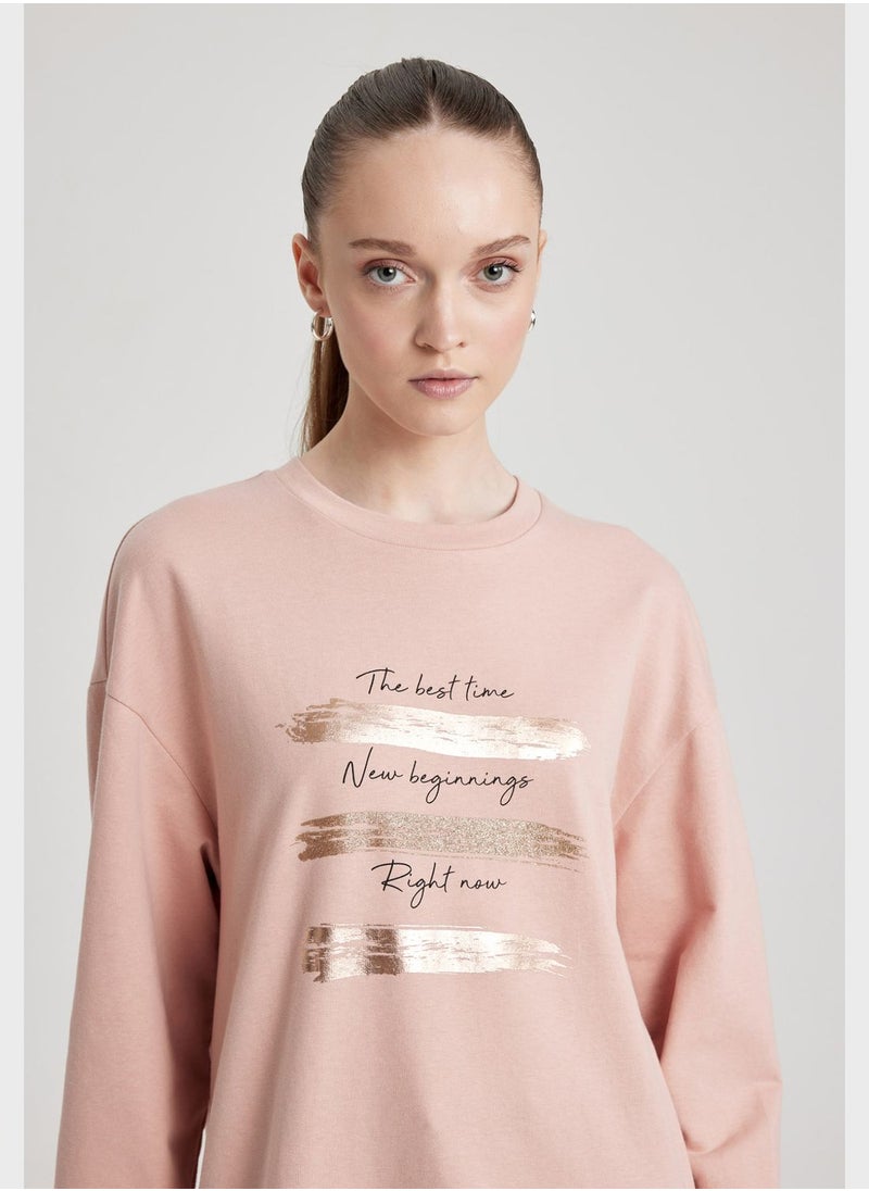DeFacto - Crew Neck Sweatshirt - Image 1
