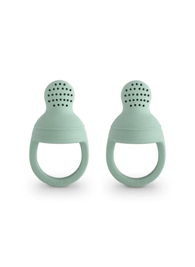 mushie Silicone Fresh Food Feeder 2-Pack Cambridge Blue