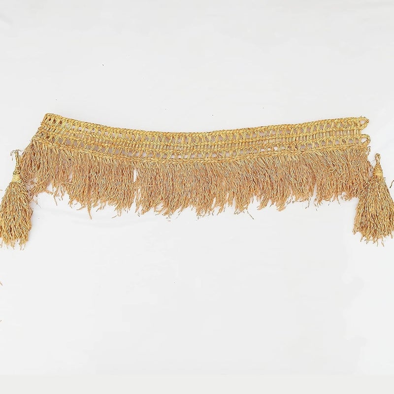 suvasane Pooja Room Toran with Natural Golden Paddy – 3.5 Feet Long Door Decoration & 2 Paddy Hangings (Pack of 1) | Gift Item for Diwali | - Image 5