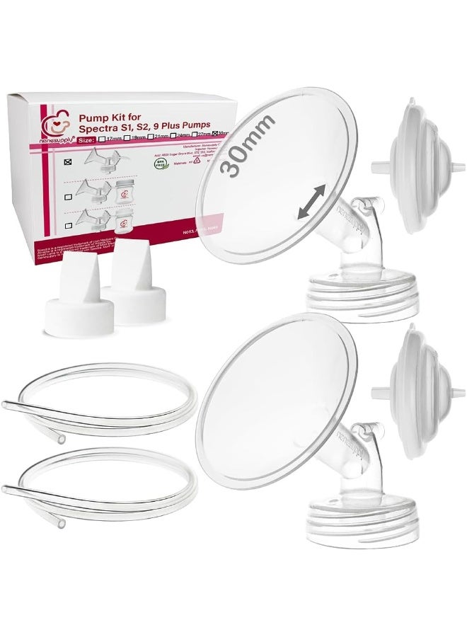 Nenesupply 30mm Flange Pump Parts Compatible w Spectra S2 S1 Breast Pumps Replacement Kit - Image 1