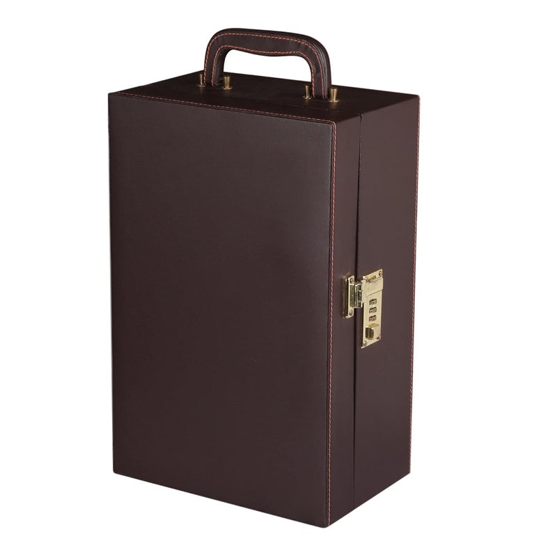 Anything & Everything Premium Bar Accessories Set with Whiskey Glasses | Portable Leatherette Bar Accessories Set | Bar Accessories Set for Picnic | Bar Set for Travel | Bar Set for car | (Brown) - Image 3