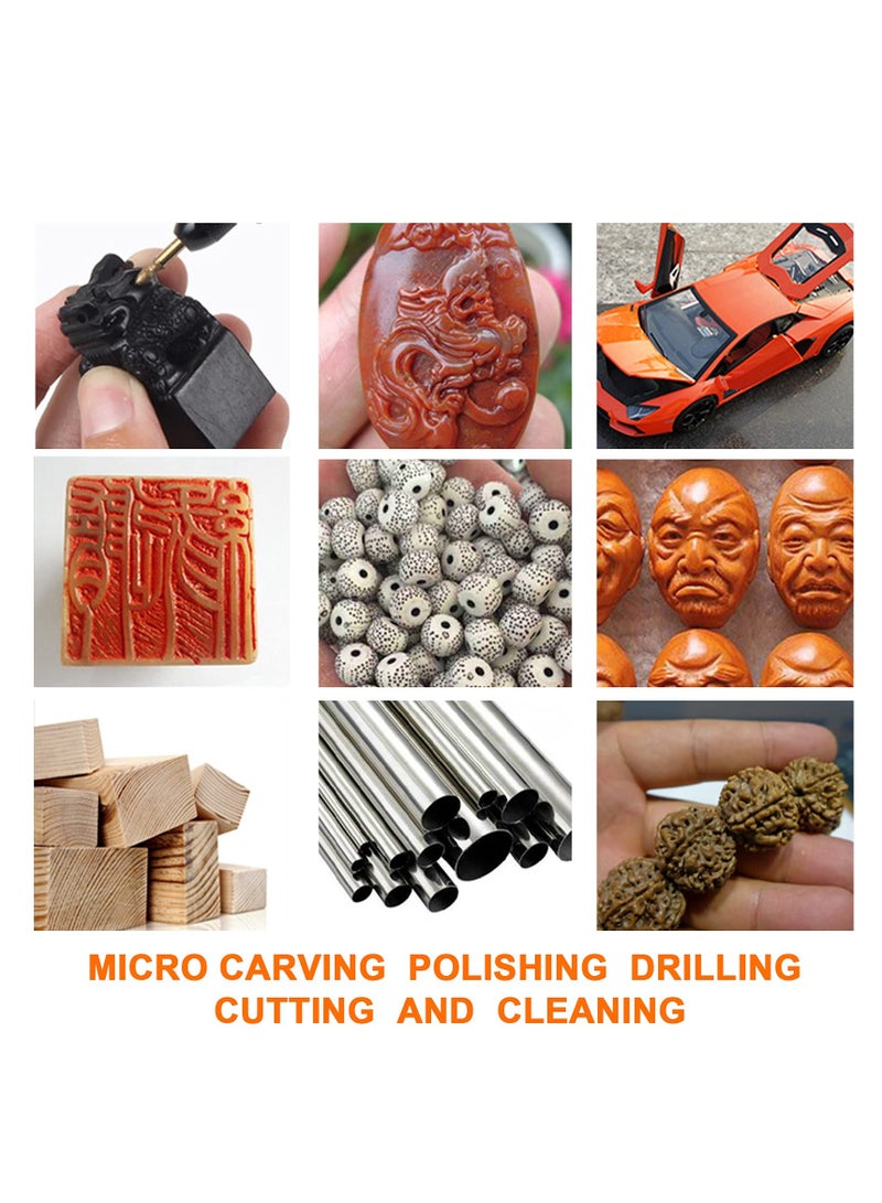 كاست ويف مجموعة أدوات النقش الكهربائية، قلم النقش الدقيق، أداة دوارة لاسلكية، مطحنة تلميع قابلة للشحن عبر USB - Image 4