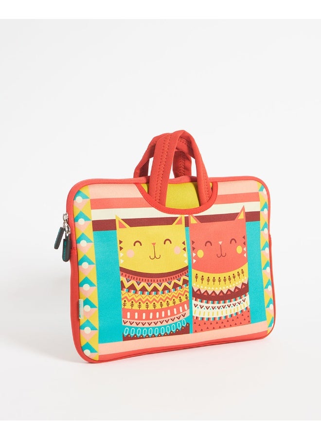 Chumbak Aztec Cats Laptop Sleeve 13inch  - Image 3