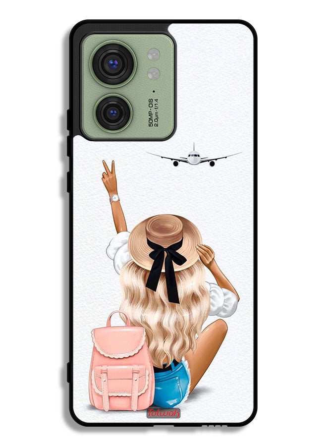 Tolwak Motorola Edge 40 Protective Case Cover Girl Love Travel - Image 1