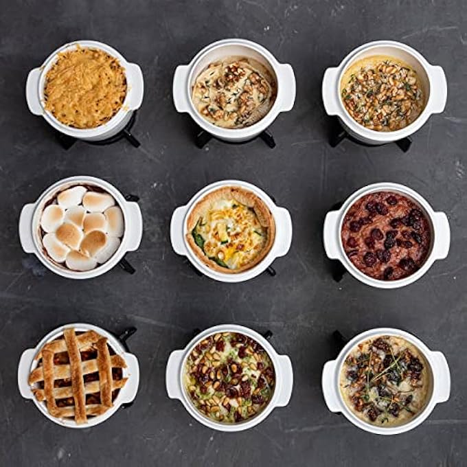 rayihni Cheese Fondue Party Set  Fondue Pot Set Microwave Safe Ceramic Hot Pot Chocolate Fountain Snack  Small Kitchen Appliance - Image 2