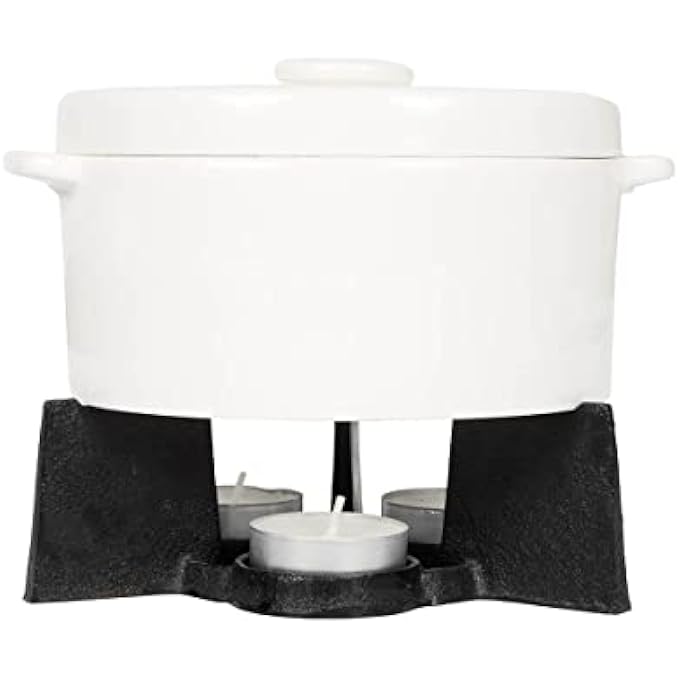 rayihni Cheese Fondue Party Set  Fondue Pot Set Microwave Safe Ceramic Hot Pot Chocolate Fountain Snack  Small Kitchen Appliance - Image 3