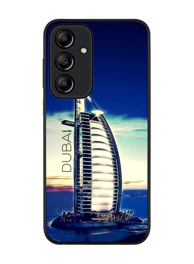 Stylizedd Rugged Black Edge Case for Samsung Galaxy A55, Slim fit Soft Case Flexible Rubber Edges Anti Drop TPU Gel Thin Cover -  Burj Al Arab - Dubai  - Image 1